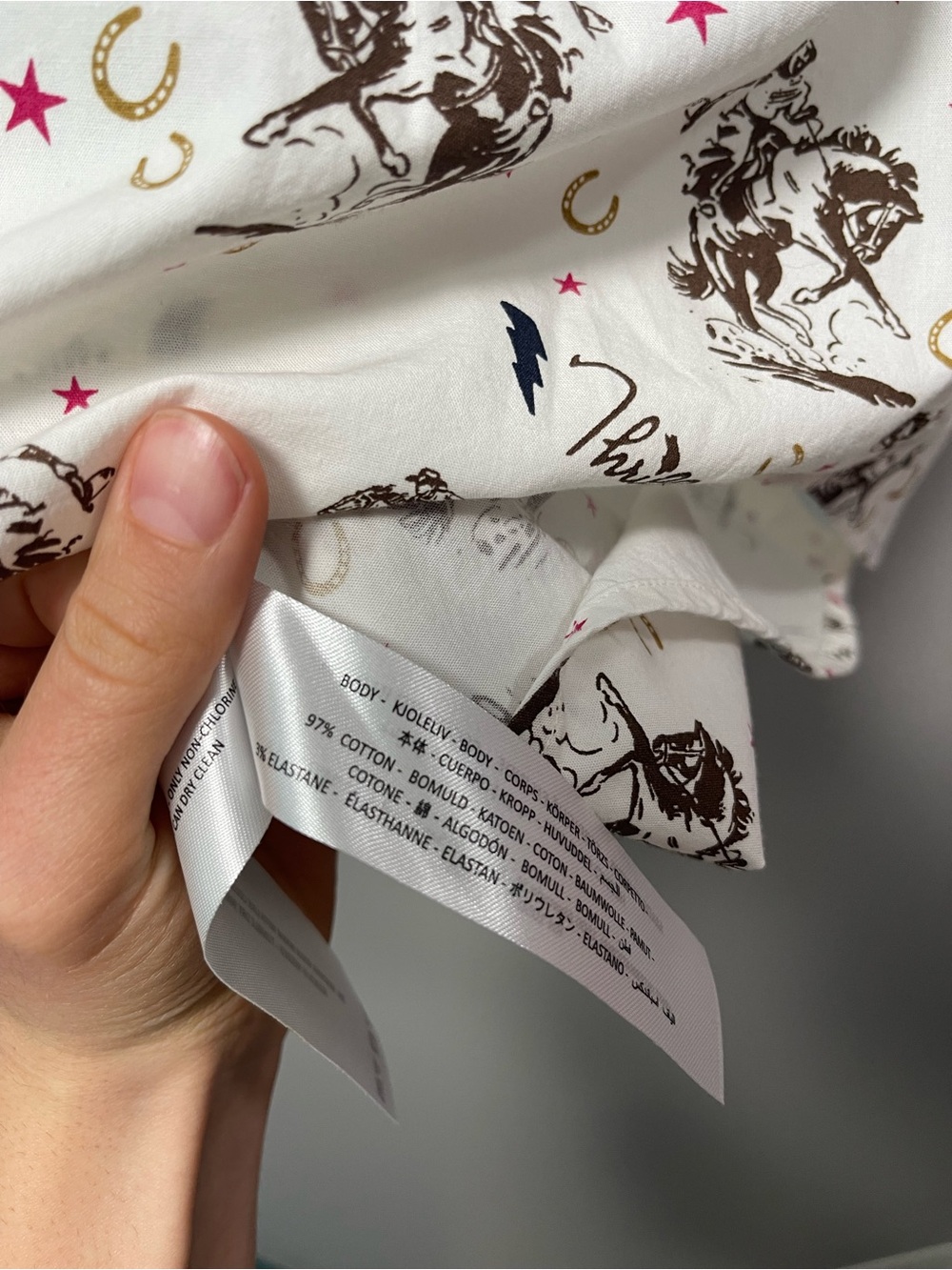 Ariat White Western Print Button-Up Shirt - Picture 5 of 8